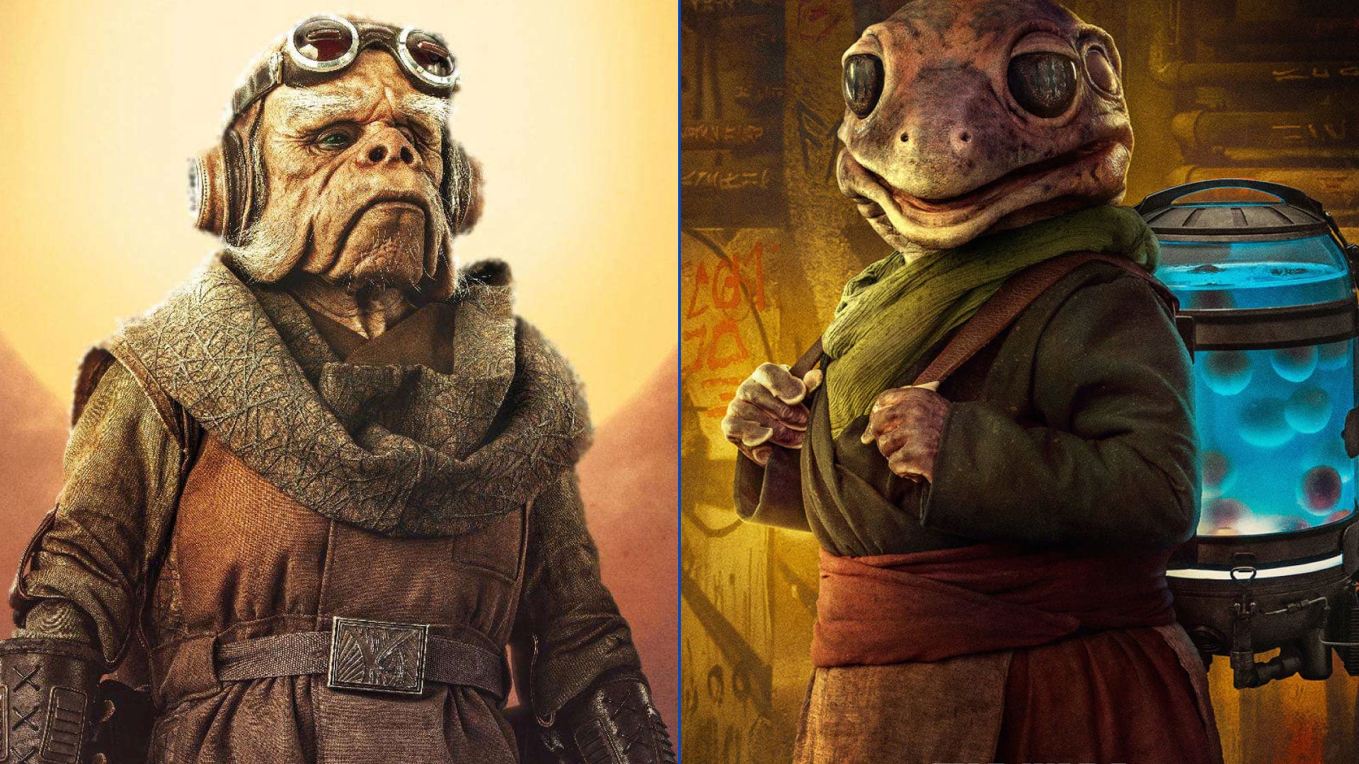 (L-R): Misty Rosas as Kuiil and Frog Lady in The Mandalorian - Lucasfilm Ltd.