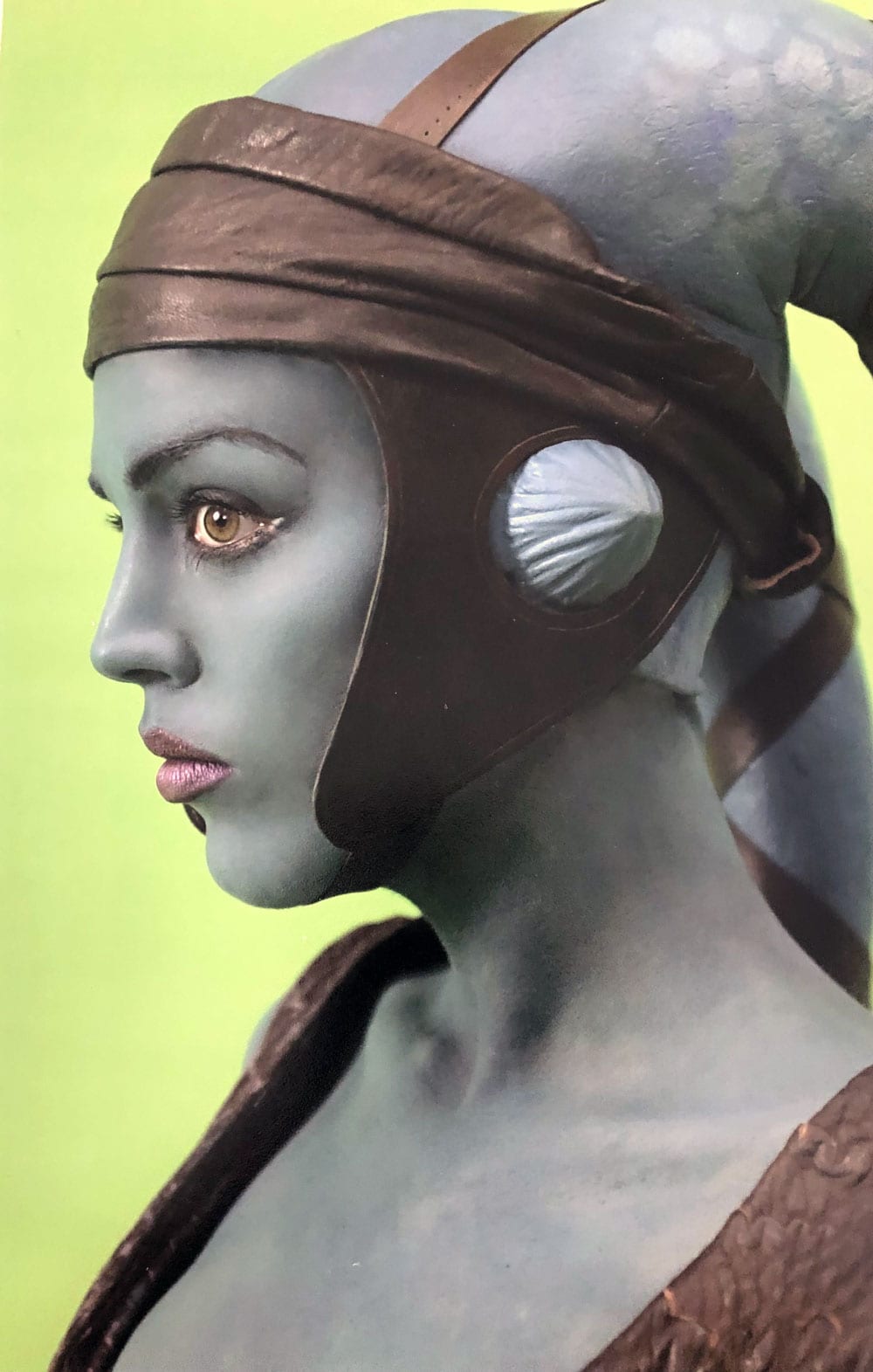 Aayla Secura (Amy Allen) makeup photo shoot - Lucasfilm Ltd.