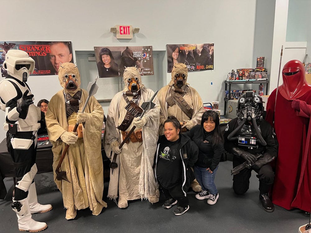 Leilani and Ariel Shiu with the 501st Florida Garrison (Everglades and Tampa Bay Squads) at Charlie's Comic Con 2023