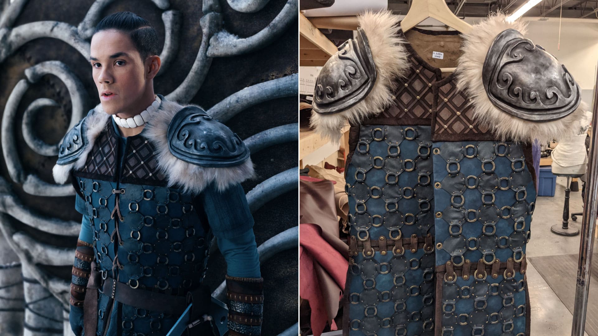 Sokka's warrior costume details - Netflix © 2024