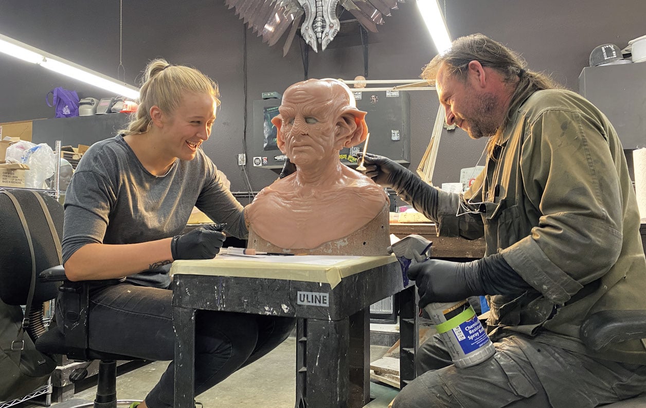 Wendy Fisher and Ken Culver seaming the Ferengi (from Star Trek: The Art of Glenn Hetrick’s Alchemy Studios, page 148) - TM & © 2024 CBS Studios Inc. ARR.