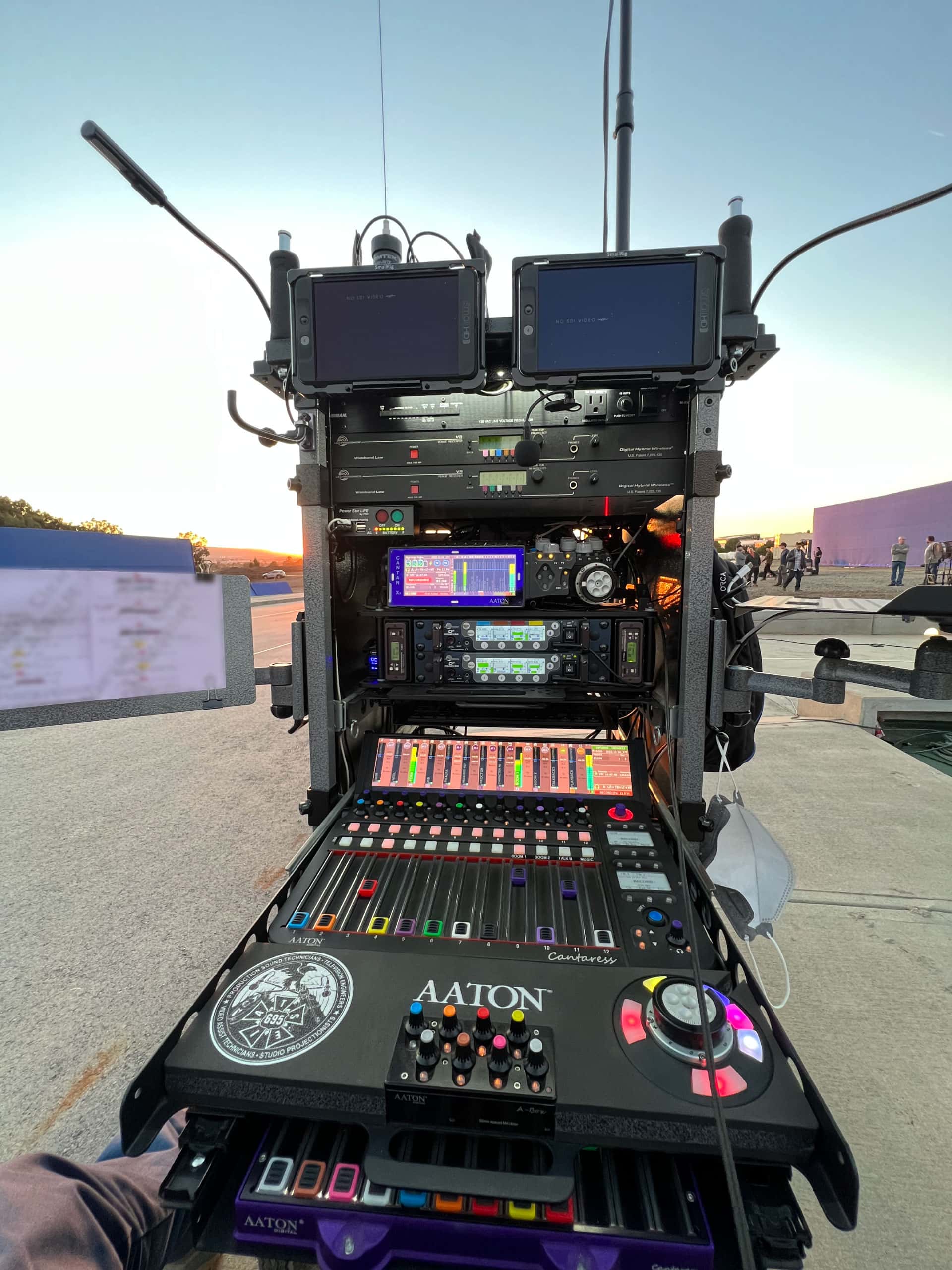 Devendra Cleary's mix cart on the set of Star Wars: Skeleton Crew - Photo courtesy of Devendra Cleary